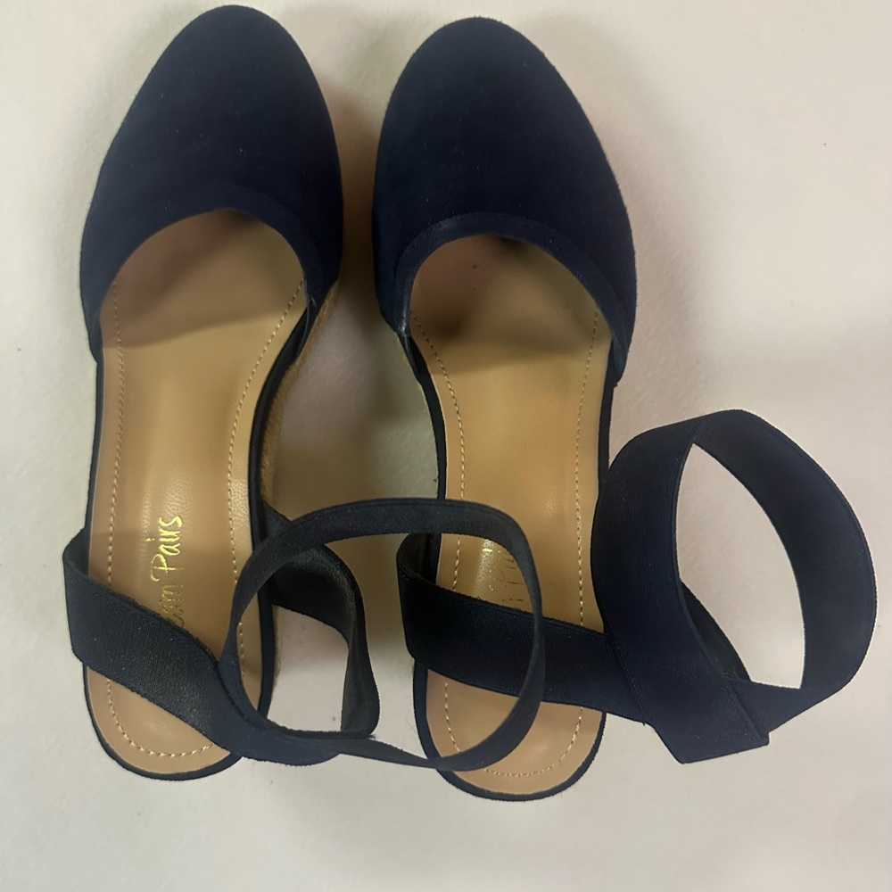 Dream Pairs Navy Espadrille Wedge Sandals